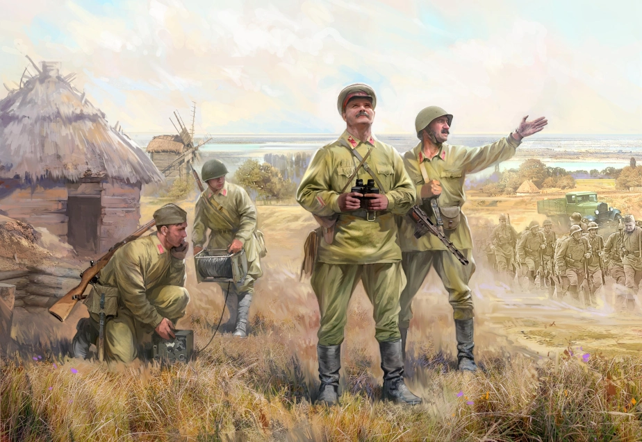 Zvezda figurky - sovětské velitelství (1:72)