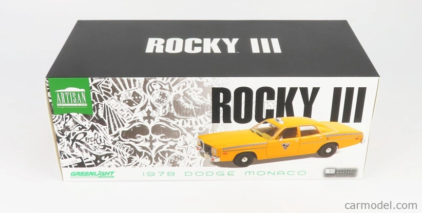 Greenlight Dodge Monaco Taxi City Cab Co 1978 - Rocky Iii Movie 1:18 Žlutá