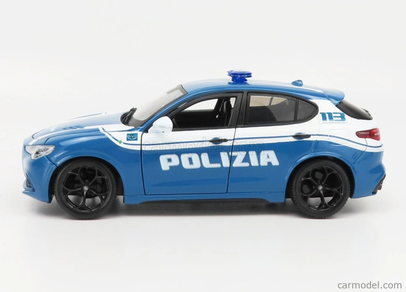 Bburago Alfa Romeo Stelvio Polizia 2017 1:24 svetlomodrá