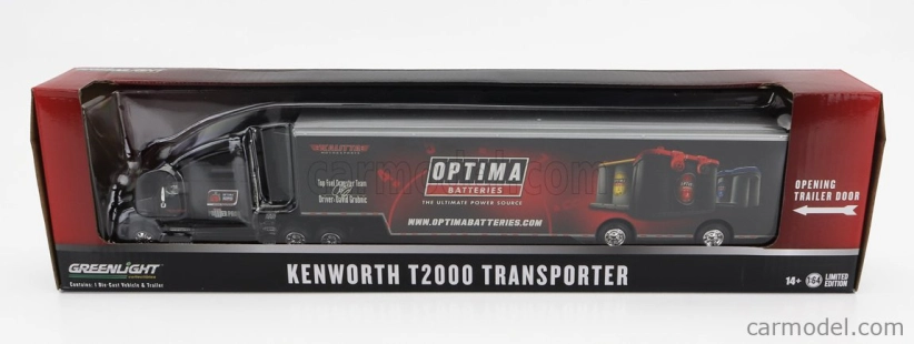 Greenlight Kenworth T2000 Truck Optima Batérie 2012 1:64 Black