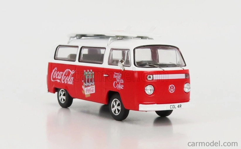 Corgi Volkswagen T1 Minibus Coca-cola With Surfboard 1961 1:43 Bílá Červená