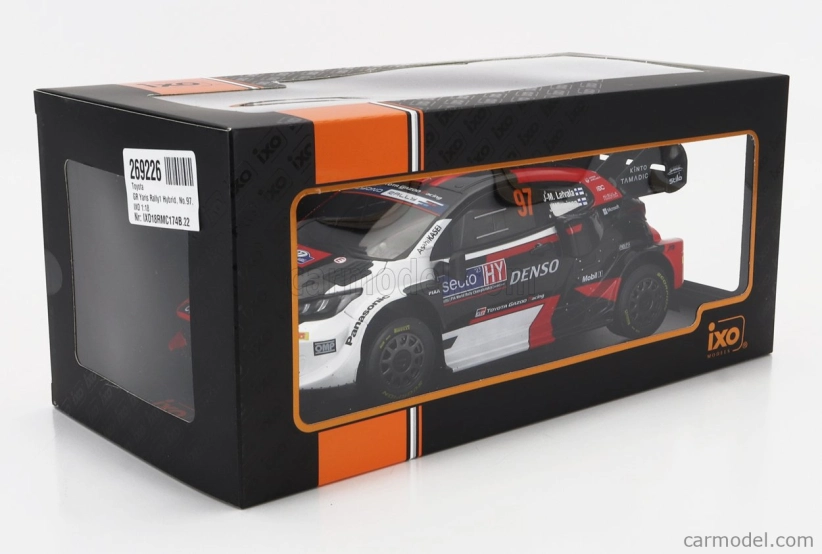 Ixo-models Toyota Yaris Gr Hybrid Rally1 Team Toyota Gazoo Racing Wrt N 97 5th Rally Finland 2023 Jari Matti Latvala - Juho Hanninen 1:18 Bílá Červená Černá