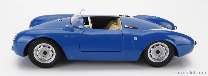 Porsche 550a Spider 1956 v mierke 1:12 modrá