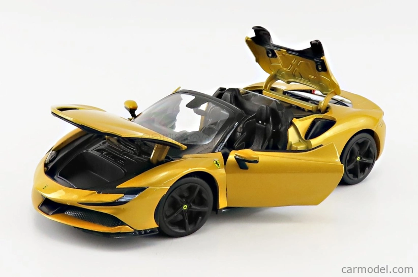 Bburago Ferrari SF90 Spider 1:18 žlutá metalíza