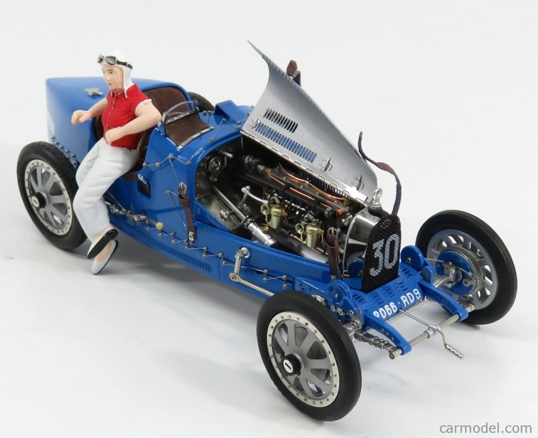Cmc Bugatti T35 N 30 With Driver Figure 1924 1:18 Blue