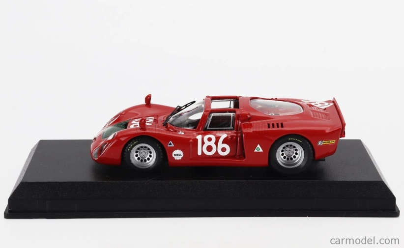 Best-model Alfa romeo 33.2 Team Autodelta Spa N 180 Targa Florio 1968 Ignazio Ginti - Nanni Galli 1:43 Red