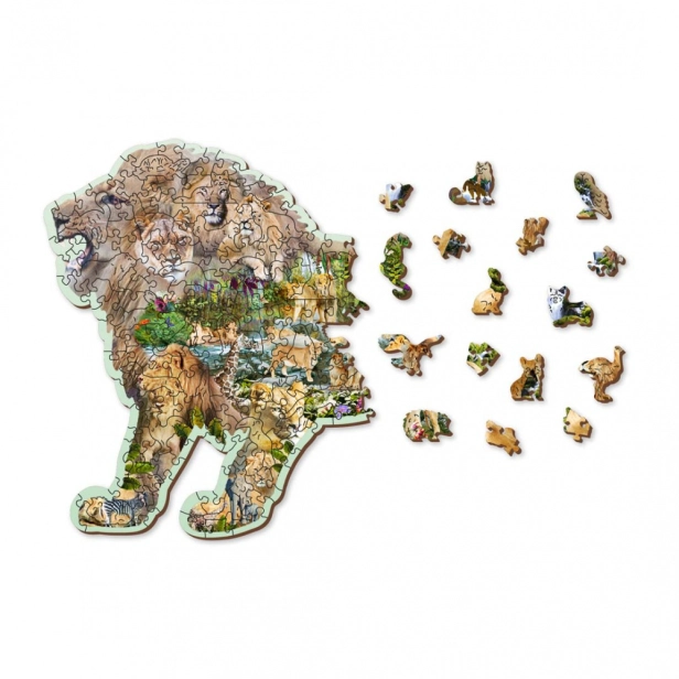 Wooden City dřevěné puzzle - Lev L