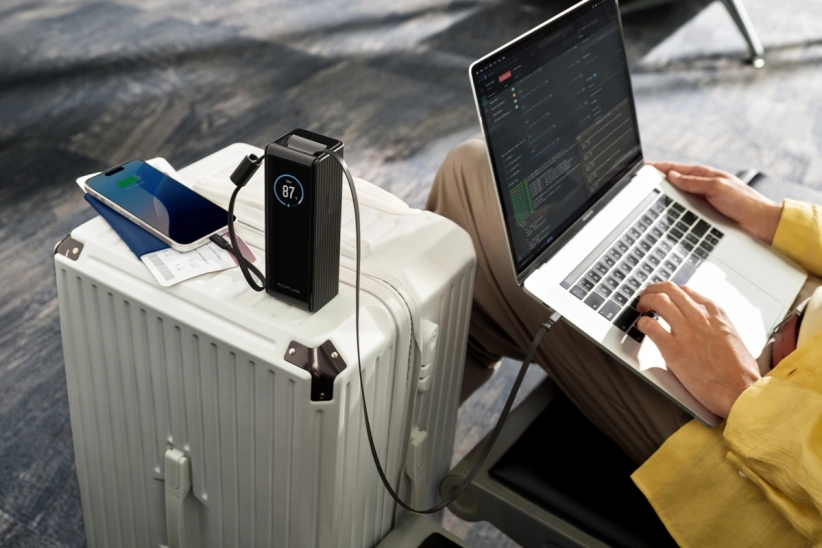 EcoFlow RAPID Power Banka (25000mAh,170W) 2x100W vestavěný USB-C kabel - černá
