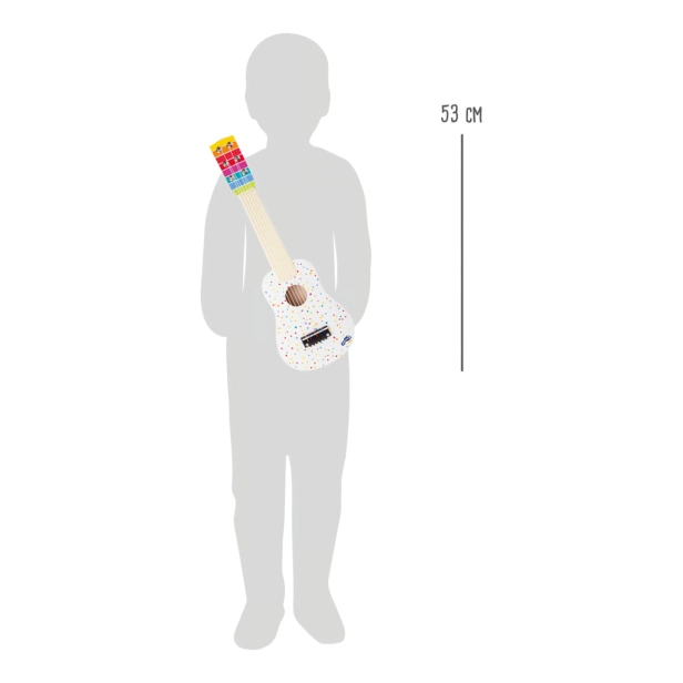 Malá noha Drevená gitara s bodkami
