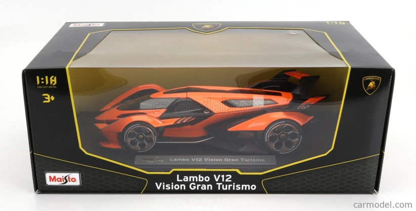 Maisto Lamborghini Lambo V12 Vision Gt N 63 Gran Turismo 2020 1:18 Oranžová Černá