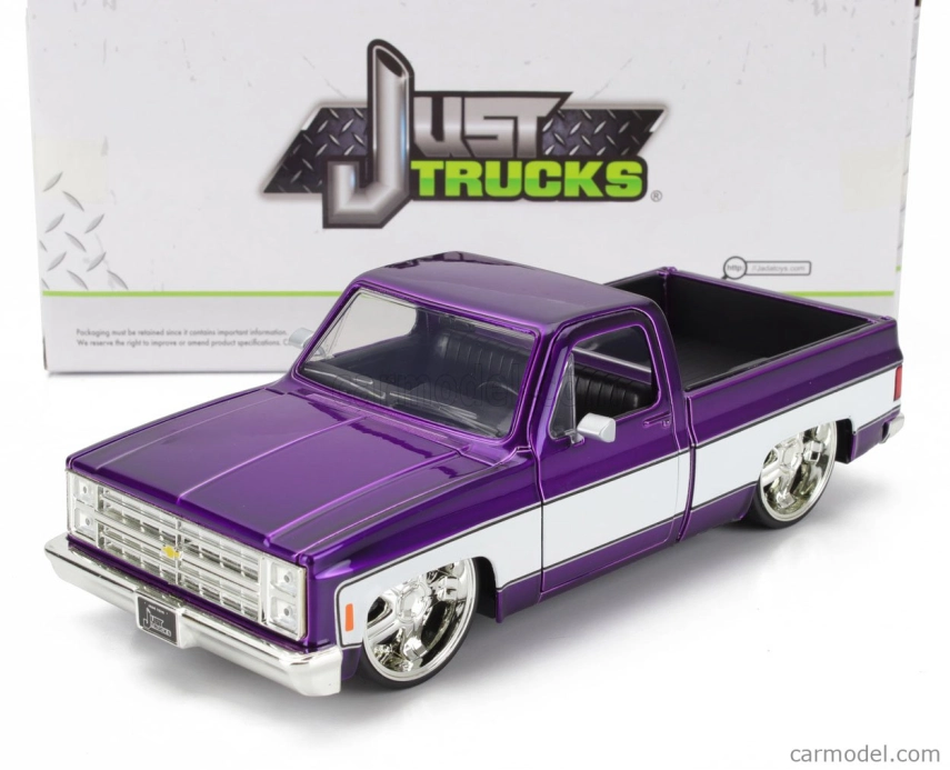 Jada Chevrolet C-10 Pick-up Custom 1985 1:24 Purple White
