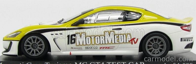 Minichamps Maserati Granturismo Mc Gt4 Coupe N 16 Trofeo Granturismo Mc 2010 Necchi 1:43 bielo žltá