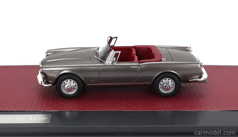 Matrix modely v mierke Alfa romeo 2600 Spider Cabriolet Open 1962 1:43 Grey Met