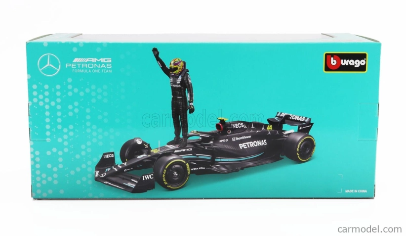 Bburago Mercedes gp F1 W14 Team Mercedes-amg Petronas Formula One N 44 Season 2023 Lewis Hamilton 1:24 Matt Black