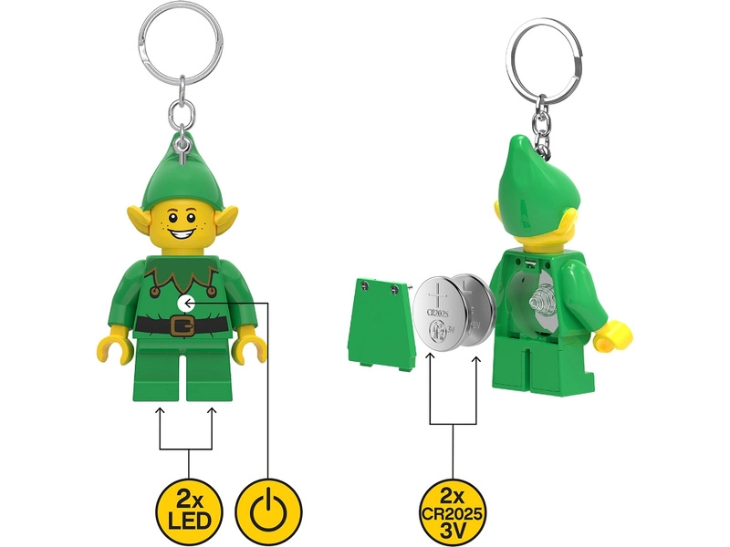 LEGO svietiaca kľúčenka – Iconic Elf