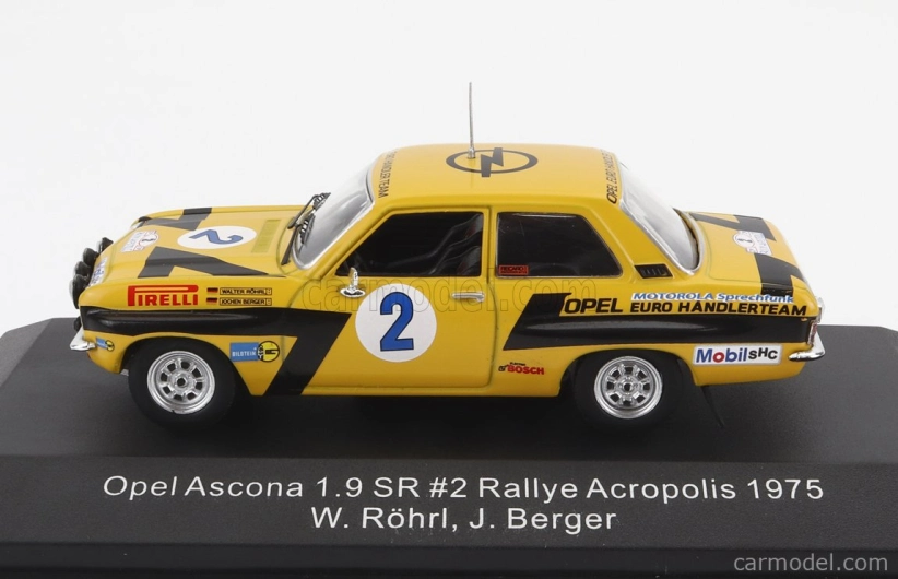 Cmr Opel Ascona 1.9 Sr N 2 Rally Acropolis 1975 W.rohrl - J.berger 1:43 Žlutá Černá