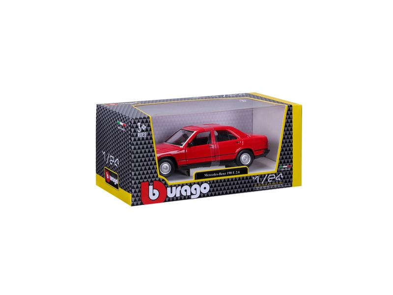 Bburago Mercedes benz 190e 1984 1:24 Red