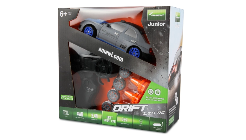 RC auto Drift Sport Car Subaru Impreza, šedá