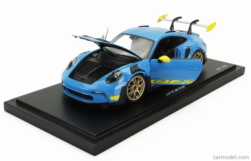 Spark-model Porsche 911 992 Gt3 Rs Coupe 2023 1:18 Light Blue Yellow