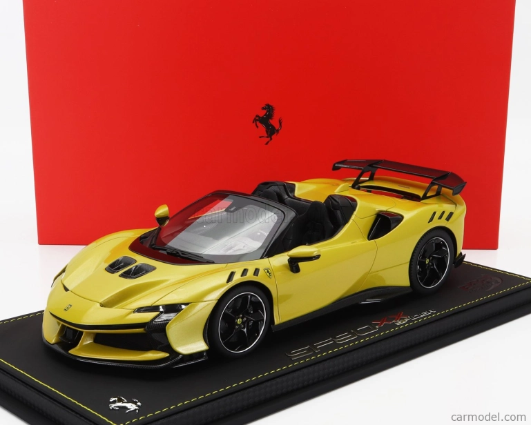 Bbr-models Ferrari Sf90 Xx Stradale Spider 2024 - Con Vetrina - With Showcase 1:18 Giallo Montecarlo - Žlutá S Černou