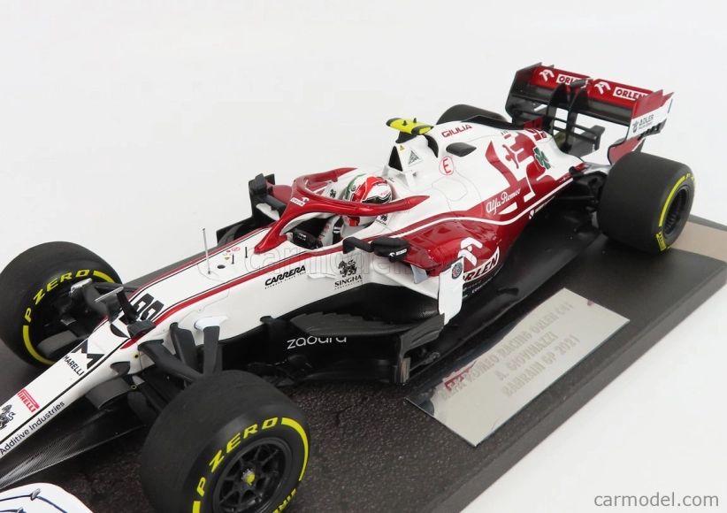 Minichamps Alfa romeo F1 C41 Team Orlen Racing N 99 Bahrain Gp 2021 Antonio Giovinazzi 1:18 Biela červená met.