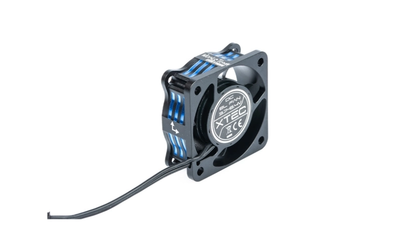 LRP WorksTeam Hliníkový SuperHighRev. ventilátor 40x40x15mm 1-2S s přijímačovým konektorem