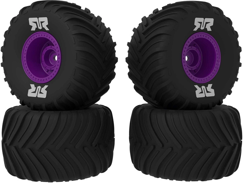 Arrma kolo s pneu dBoots Chevron MT, disk fialový (4): GROM