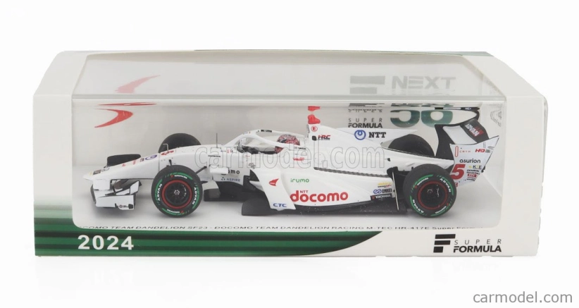 Spark-model Dallara Sf23 Hr-417-e M-tec Team Dandelion Racing N 5 Super Formula Season 2024 Tadesuke Makino 1:43 Bílá