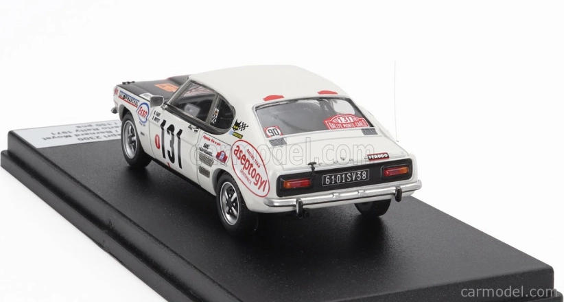 Trofeu Ford england Capri 2300 (nočná verzia) N 131 Rally Montecarlo 1971 Bruno Saby - Bernard Moyet 1:43 Biela Čierna