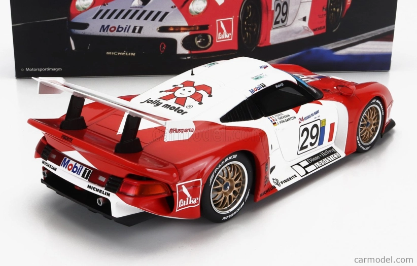 Werk83 Porsche 911 Gt1 3.2l Turbo Team Societe Jb N 29 24h Le Mans 1997 A.ferte - J.von Gartzen - O.thevenin 1:18 červená biela