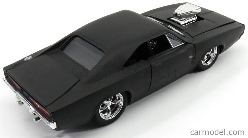 Jada Dodge Set 4x Dom's Dodge Charger R/t 1970 - Fast & Furious 7 1:24 Matt Black