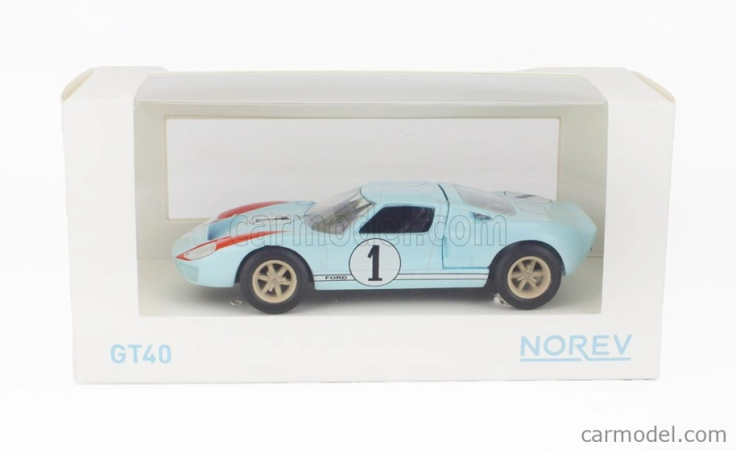 Norev Ford usa Gt40 Mkii 7.0l V8 Team Shelby American Inc. N 1 2. (ale naozaj víťaz) 24h Le Mans 1966 K.miles - D.hulme 1:43 Svetlomodrá