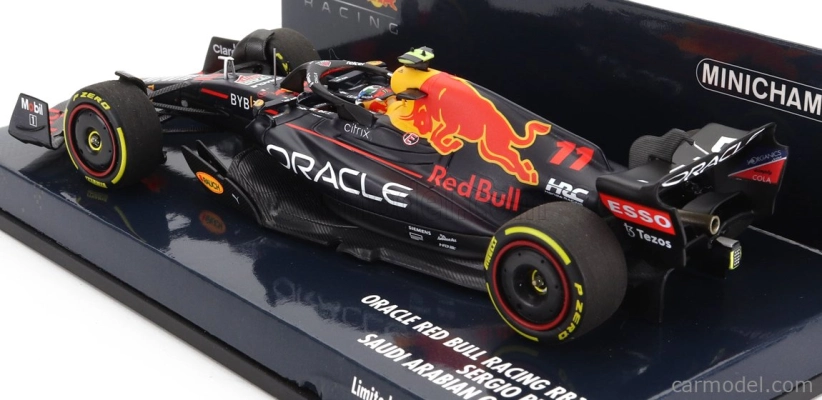 Minichamps Red bull F1 Rb18 Team Oracle Red Bull Racing N 11 Bahrain Gp 2022 Sergio Perez 1:43 Matná modrá žltá červená