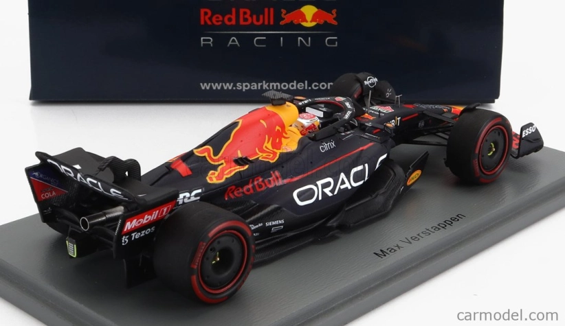 Spark-model Red bull F1  Rb18 Team Oracle Red Bull Racing N 1 Winner Dutch Gp World Champion 2022 - 30th Victory Max Verstappen 1:43 Matná Modrá Žlutá Červená