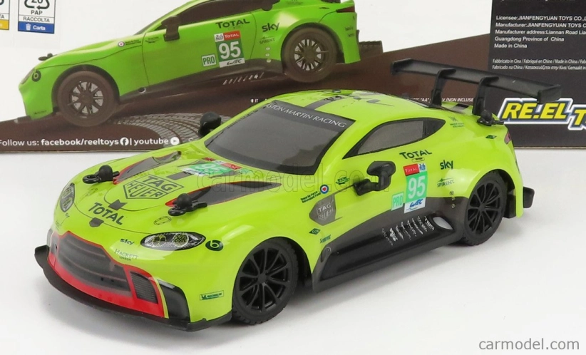 Re-el toys Aston martin Vantage Gte 4.0l Turbo V8 Team Aston Martin Racing N 95 24h Le Mans 2019 N.thiim - M.sorensen - D.turner 1:24 Světle Zelená