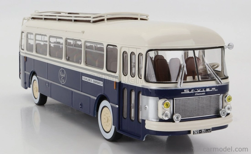 Edicola Saviem Chausson Sc1 Autobus Casablanca - Marrakech 1960 1:43 Modrý Krém