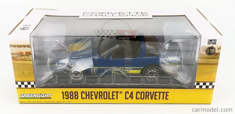 Greenlight Chevrolet Corvette C4 1988 1:18 Modrá Žlutá