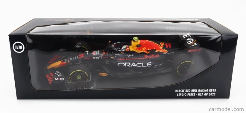 Minichamps Red bull F1 Rb18 Team Oracle Red Bull Racing N 11 1:18, tmavě modrá