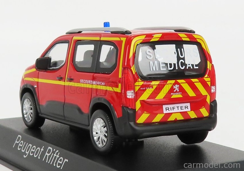 Norev Peugeot Rifter Pompiers Secours Medical 2019 1:43 Červeno-žltá