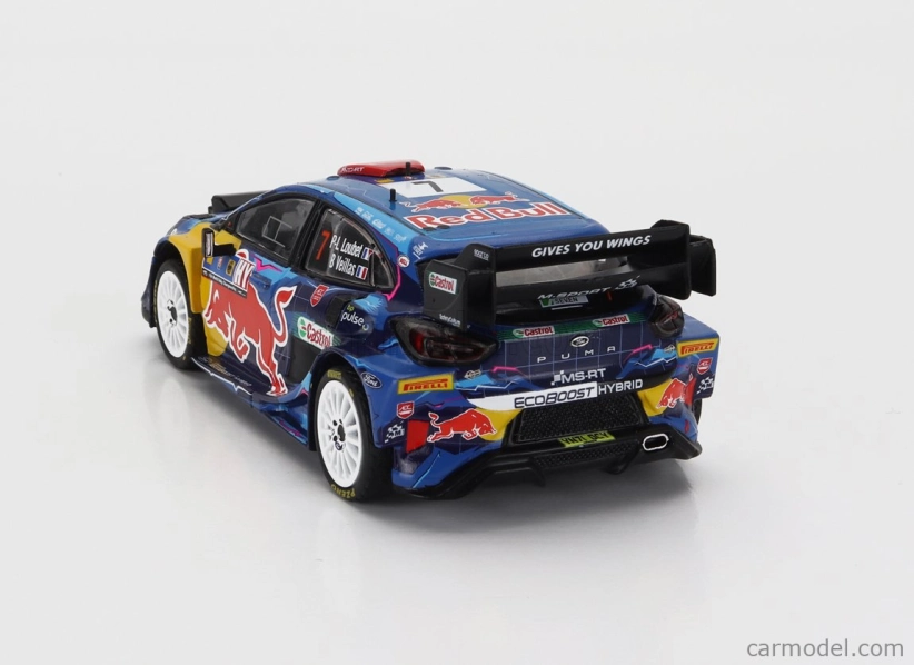 Ixo-models Ford england Puma Rally1 Red Bull Team M-sport Ford Wrt (nočná verzia) N 7 Rally Central European 2023 Pierre Louis Loubet - Benjamin Veillas 1:43 Blue Black