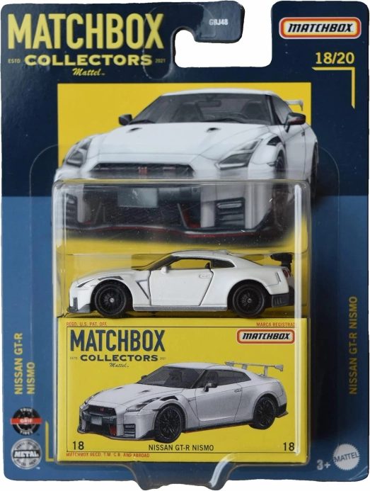 Mattel hot wheels Nissan GT-R Nismo 1:64 biely