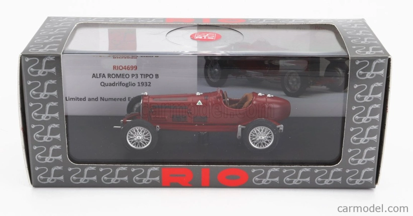 Rio-models Alfa romeo F1  Tipo B Quadrifoglio 1932 1:43 Red