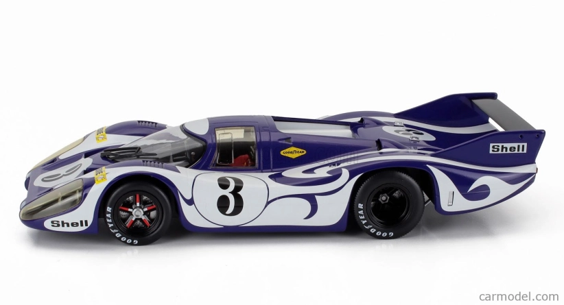 Werk83 Porsche 917 Long Tail Hippie Practise Version N 3 24h Lemans 1970 Gerard Larrousse - Willi Kauhsen 1:18 Fialová Bílá