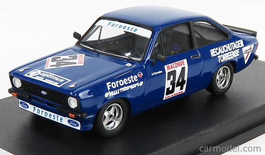Trofeu Ford england Escort Mkii N 34 Rally Vila Do Conde 1980 A.carreira 1:43 Modrá