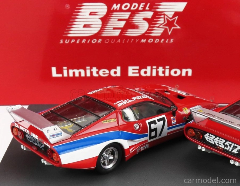 Najlepší model Ferrari Set 2x 512bb Lm Team Jms Pozzi Racing N 67 24h Daytona 1979 C.b.lena - M.leclere - J.c.andruet + 512bb Lm Team N.a.r.t. N 68 24h Daytona 1979 B.tullis - J.p.delaunay - P.bedard 1:43 Red