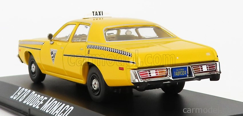 Greenlight Dodge Monaco Taxi City Cab Co 1978 - Rocky Iii Movie 1:43 Žltá