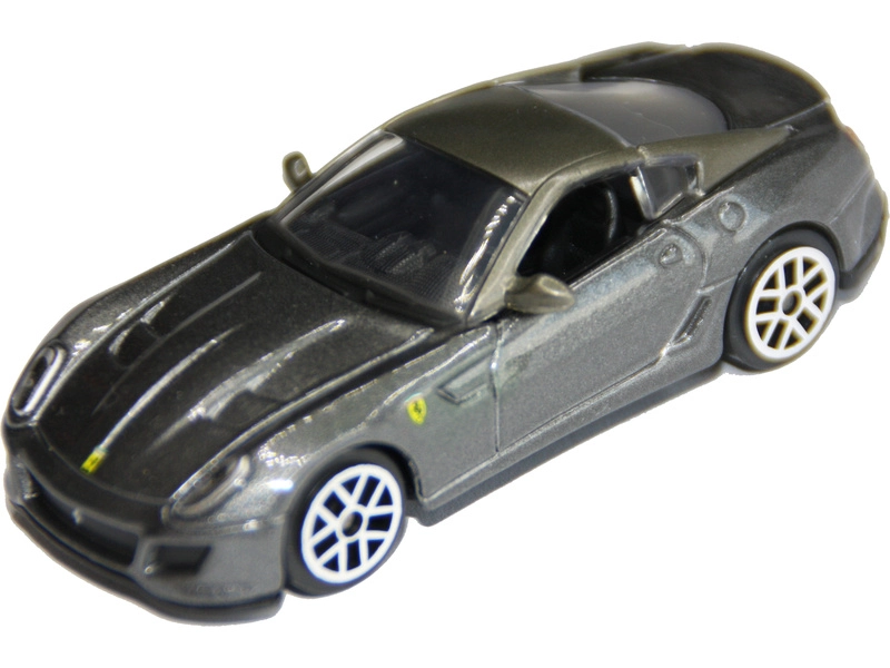 Bburago Ferrari 599 GTO 1:64 sivá metalíza