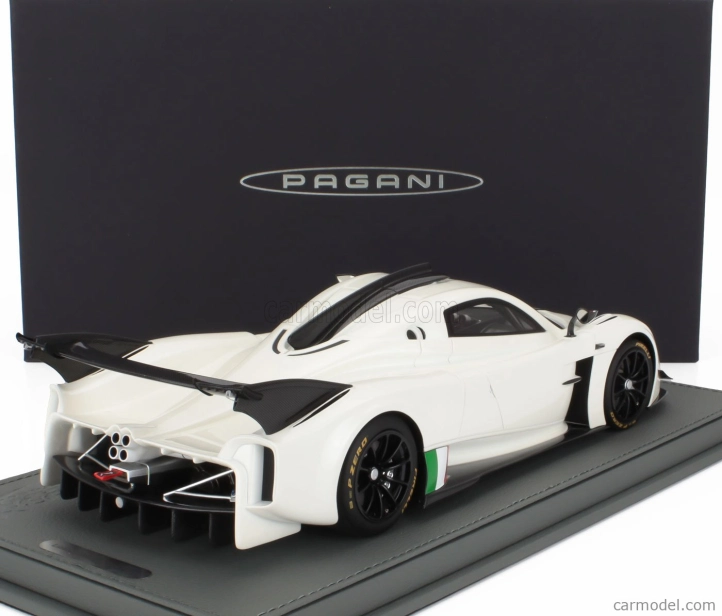 Bbr-models Pagani Huayra R 2021 - Con Vetrina - With Showcase 1:18 Bianco Benny - Bílá Černá