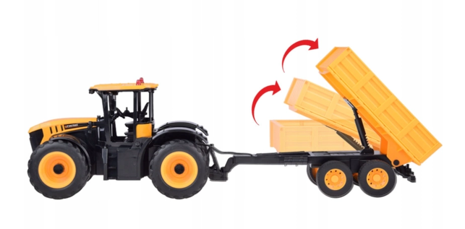 RC vozík za traktor, žlutá