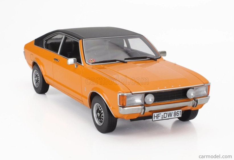 Cestovné modely áut Ford england Granada Consul 2.3l V6 Gt Coupe Ii Series 1975 1:18 Orange Black